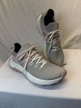 Women’s Merrell Embark Lace Sneakers Breathable Gray / Pink Knit Vibram Ecostep